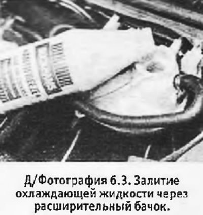 3. Медленно заливать жидкость в расширительный…