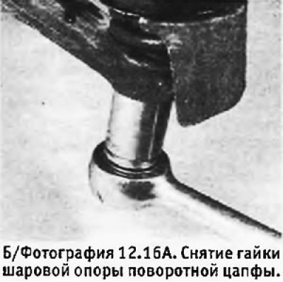 16. Вывернуть гайки шаровых опор поворотных цапф…