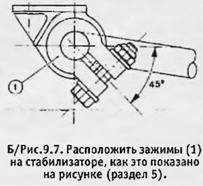 7. Затянуть болты кронштейнов наружных креплений…