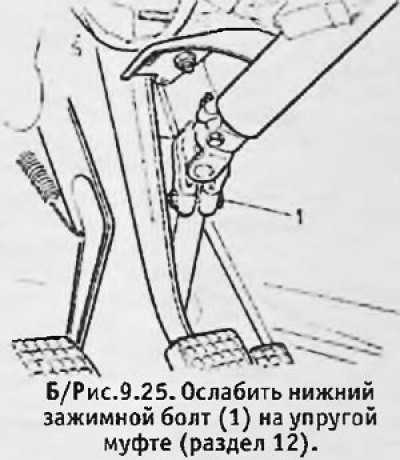 4. Работая в салоне, ослабить находящийся под…