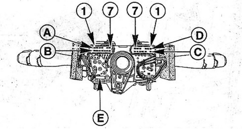 31.0 Назначение контактов подрулевых выключателей