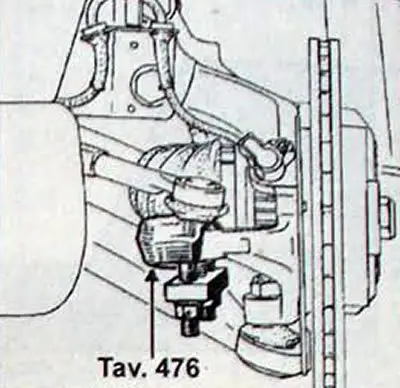 Рис. 3.28. Использование съемника Tav. 476 для…