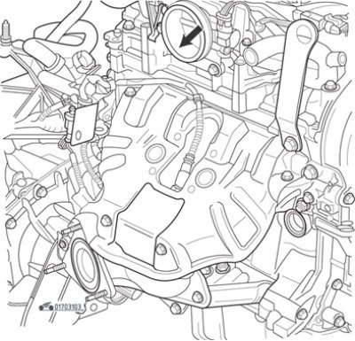 Рис. 3.103. Болты крепления корпуса дроссельной…