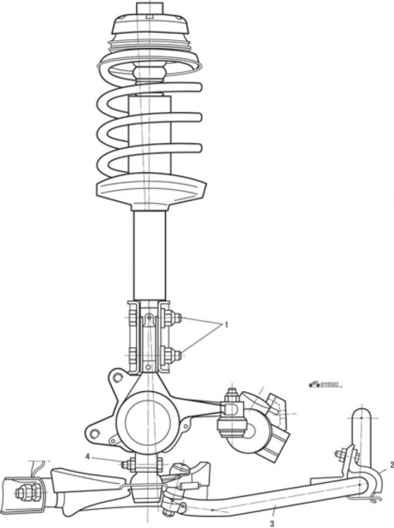 Схема стойки амортизатора рено логан