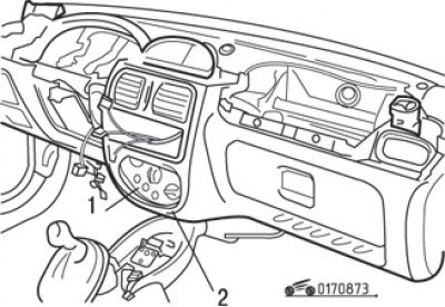 Рис. 8.73. Панель (1) управления отоплением и…