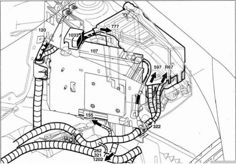 Рис. 15. Моторный отсек левая сторона (тип 1).