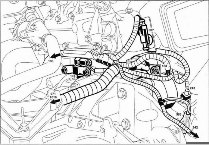 Рис. 16. Моторный отсек правая сторона (тип 2).