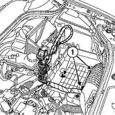 Рис. 3.135. Болты крепления полки аккумуляторной…