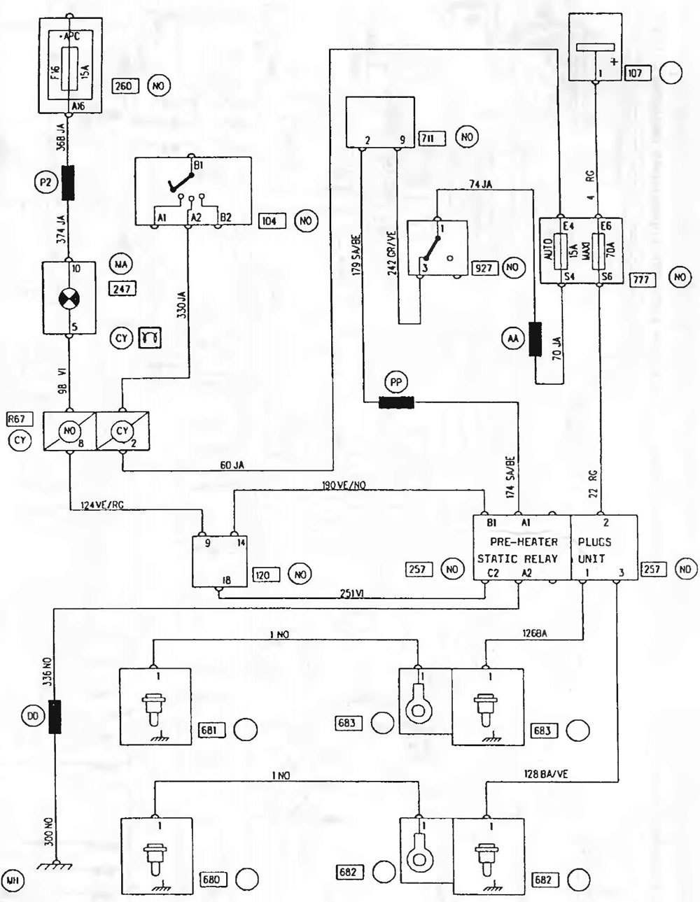 Система предпускового подогрева топлива — F8Q, МКПП, без кондиционера ...