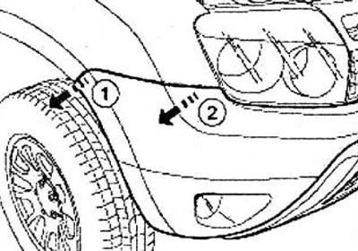 Рено каптур схема бампера
