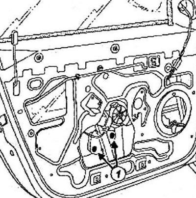 Отверните болты (1).
