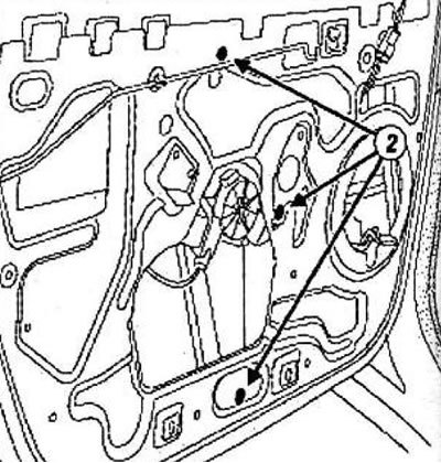 Установите гайки (2).