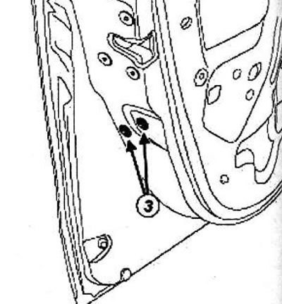 Отверните болты (3).