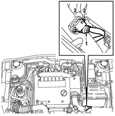 1. Разъедините разъём и снимите датчик.