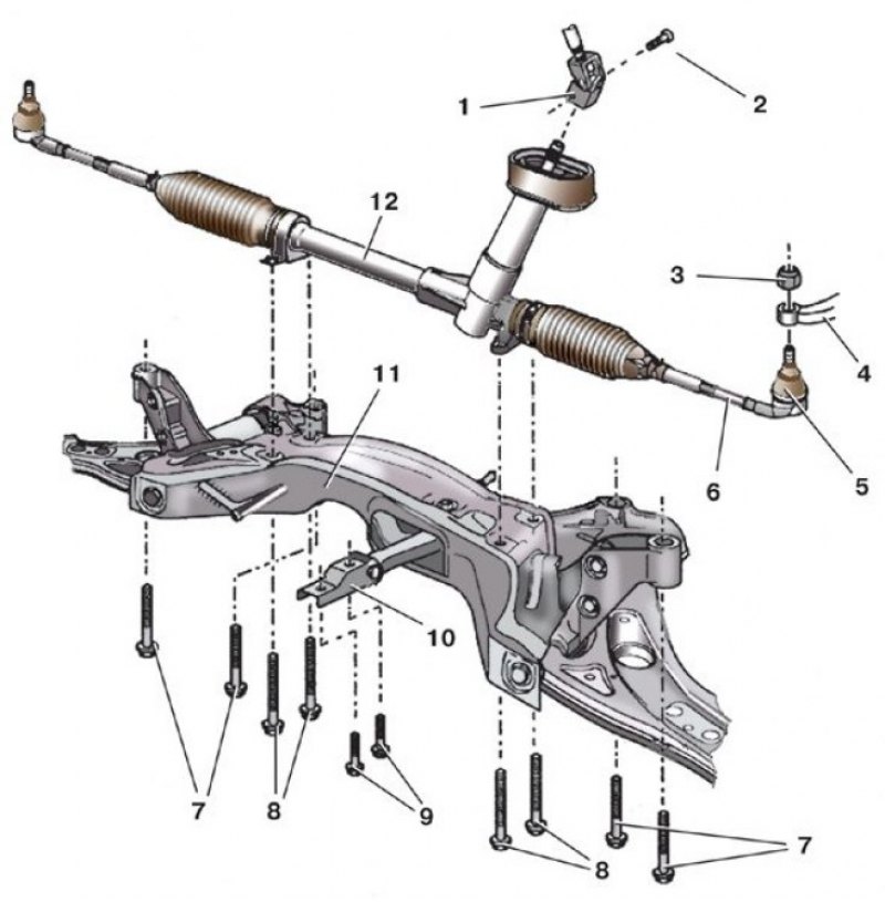 Рулевая на шкода. Рулевое управление Шкода Фабия 2. Рулевая тяга Шкода Фабия. Рулевая рейка Шкода Фабия 2 схема.