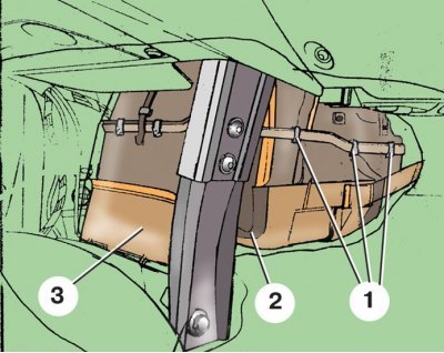 1 – пружинные скобы; 2 – кожух; 3 – переходник…