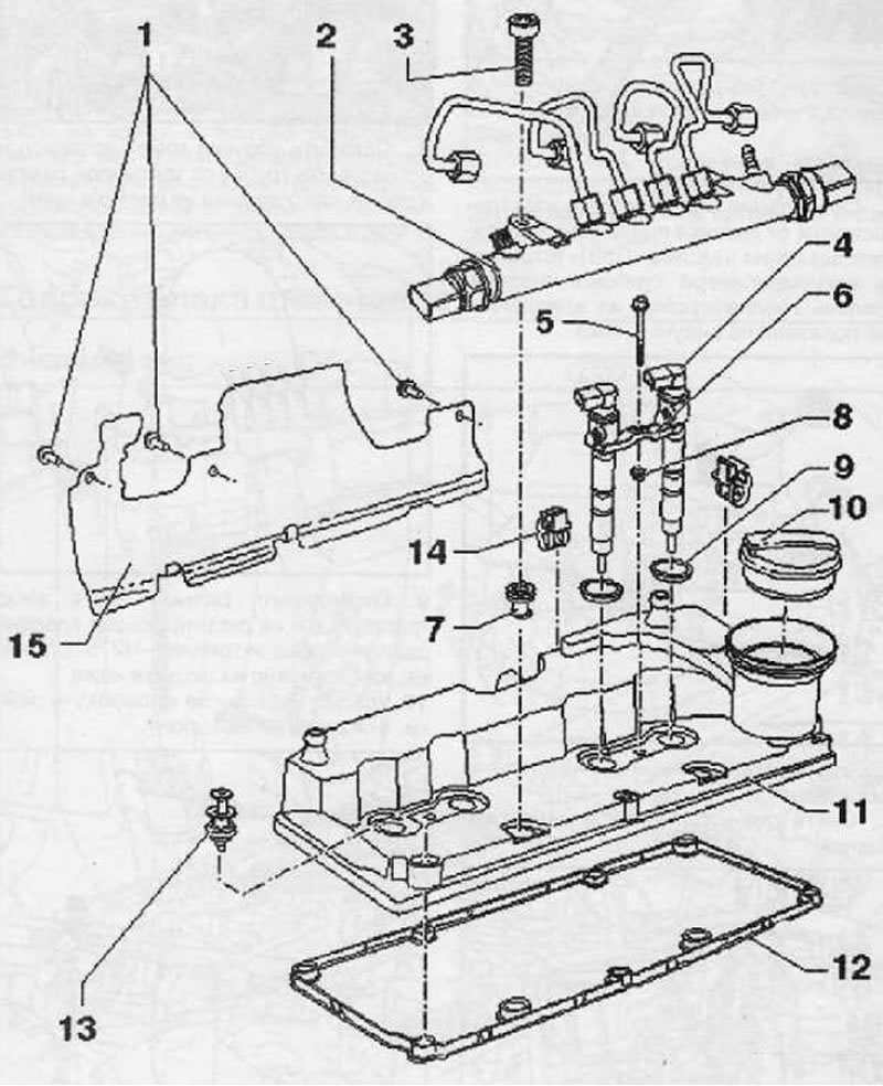 1. Болты крепления, момент затяжки 5 Нм; 2.…