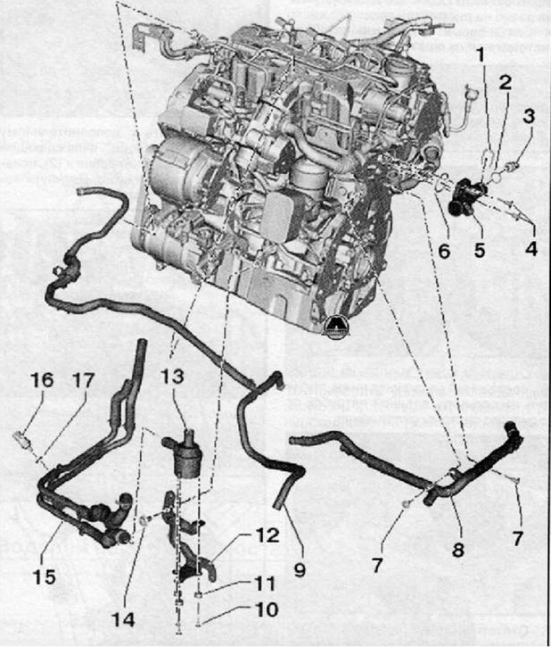 Схема двигателя рапид