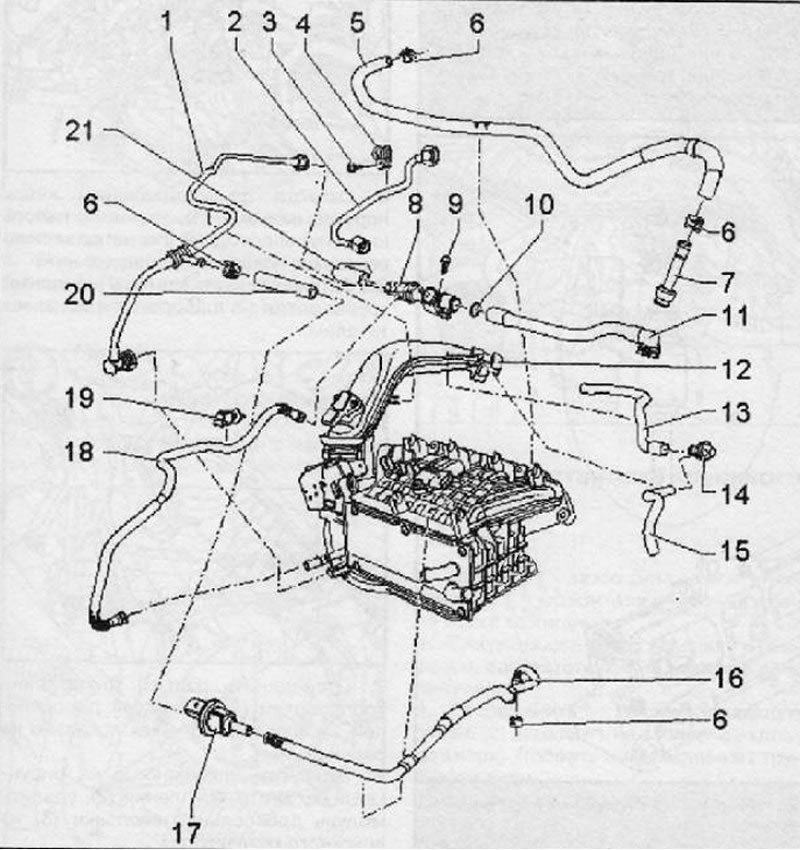 1. Соединительный шланг; 2. Топливопровод; 3.…