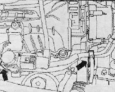 8. Отсоединить от впускного коллектора возвратную…