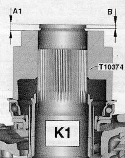 Регулирование подшипников муфт включения «К1» и…