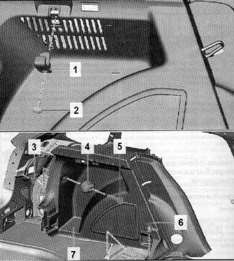 Шкода Рапид NH3 2012-2020: Панели облицовки багажного отделения ...