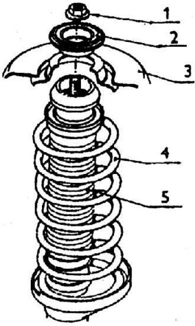 Стойка амортизатора передняя шкода октавия тур схема