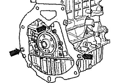 Установить проставку на крышку коленвала -верхняя стрелка- и на центровочные втулки -нижние…