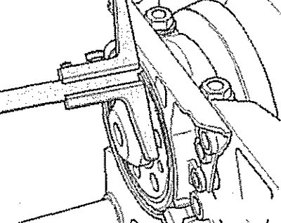 Установить на фланец коленвала глубиномер -VAS 6082-.