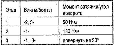 Болты затягивать поэтапно в указанной…