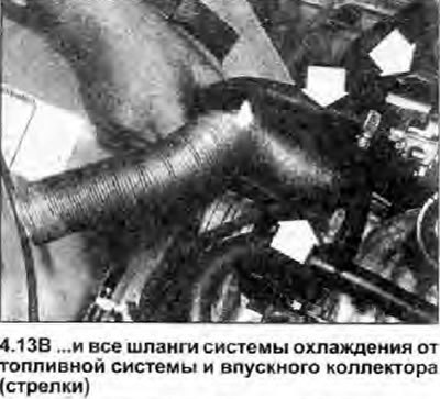 d) Шланги системы охлаждения.