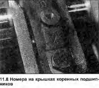 8. На каждой коренной крышке должны быть видны…