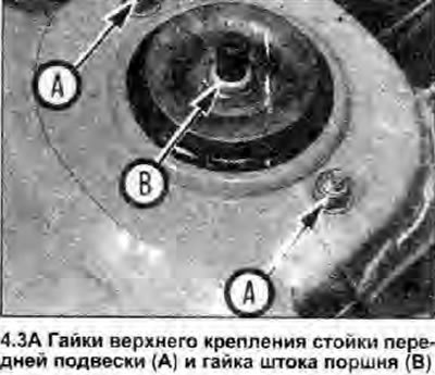 3. Откройте капот, и открутите две гайки верхнего…