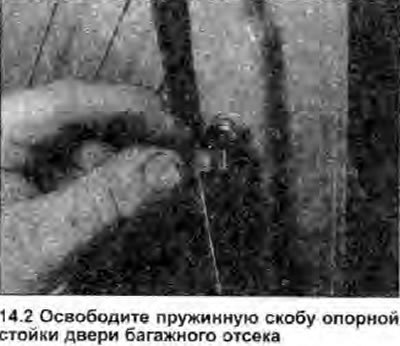 2. Освободите пружинные скобы (фото) на концах, и…