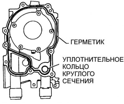 4. Нанесите тонкий слой герметика на сопрягаемую…