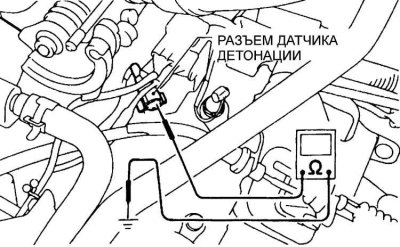 Датчик детонации обнаруживает детонацию в…