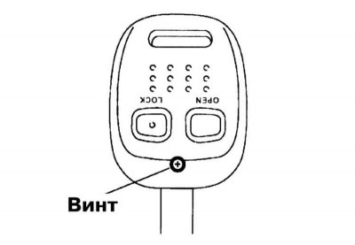 2. Выверните винт крепления крышки пульта.