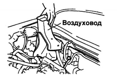 5. Снимите охлаждающий воздуховод.