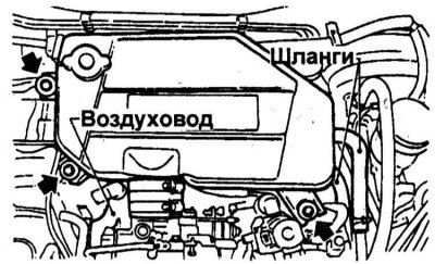 4. Выверните болты крепления охладителя.
