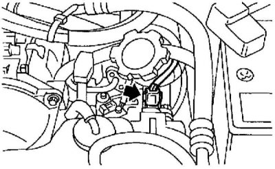 2. Отсоедините электропроводку от датчика CMP.