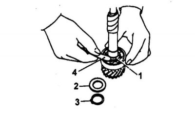 1 - Полукольцо; 2 - Фиксатор щуп; 3 - Стопорное…
