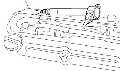 Рис. 2.27. Проверка искры свечи зажигания