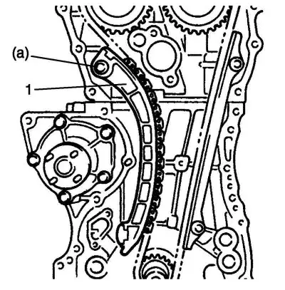 Рис. 2.76. Установка натяжителя цепи 1
