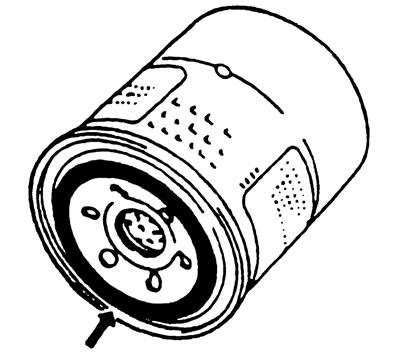 Рис. 1.7. Масляный фильтр и уплотнительное кольцо