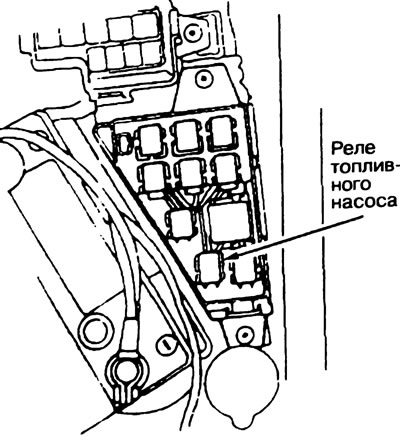 Рис. 2.5. Местоположение реле топливного насоса