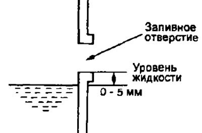 1. Отверните заливную пробку и проверьте уровень…
