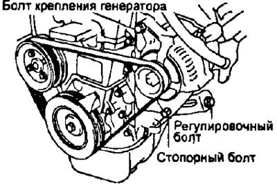 в) Освободите регулировочный болт и снимите…