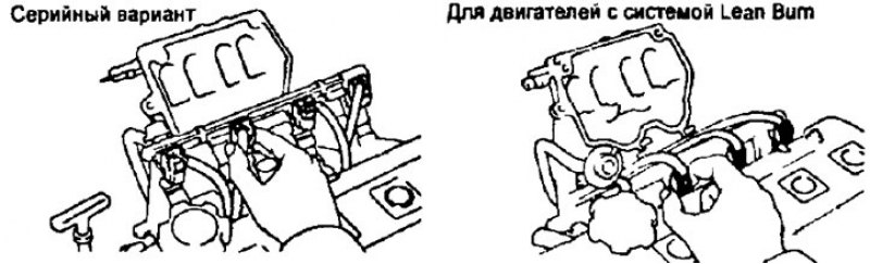 18. Отсоедините разъемы форсунок.