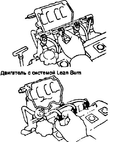 к) Подключите разъемы форсунок.