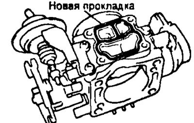 а) Установите новую прокладку на корпус…